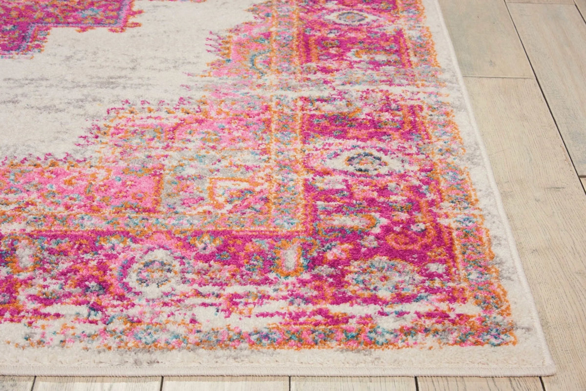 Passion Psn03 Ivory Fuchsia Rug - Rug & Home