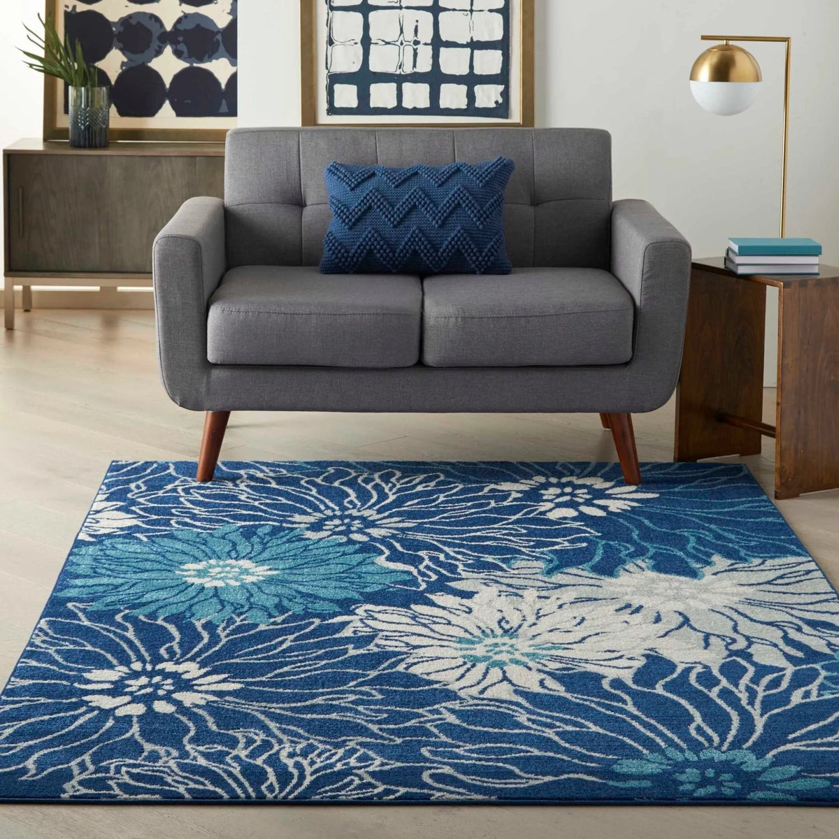 Passion Psn17 Navy Ivory Rug - Rug & Home