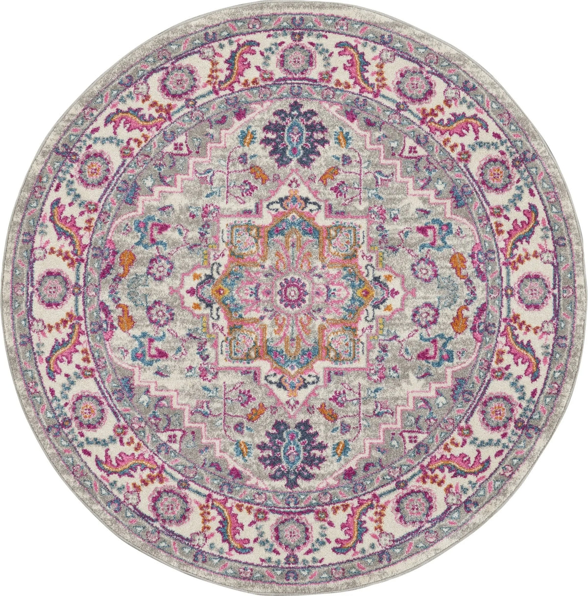 Passion Psn20 Light Grey Pink Rug - Rug & Home