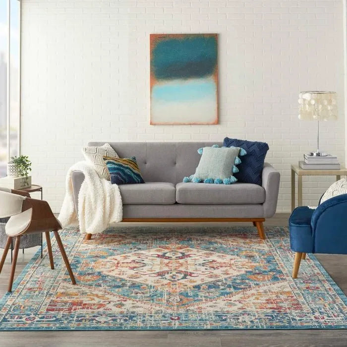 Passion PSN23 Ivory/Light Blue Rug - Rug & Home