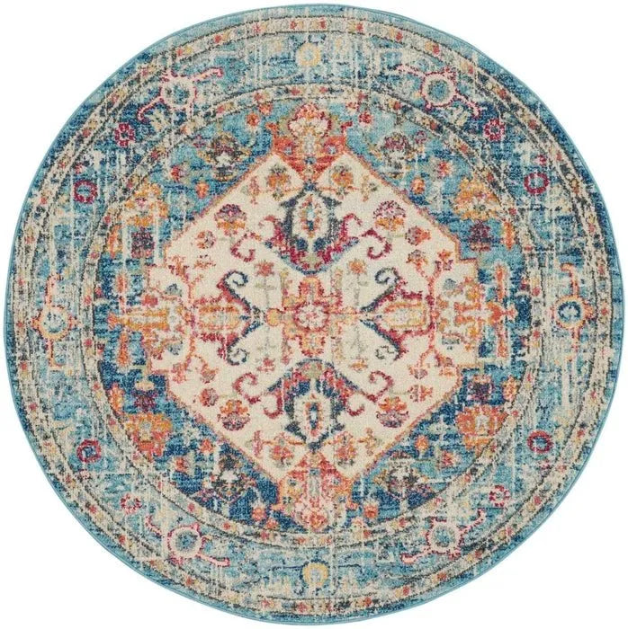 Passion PSN23 Ivory/Light Blue Rug - Rug & Home