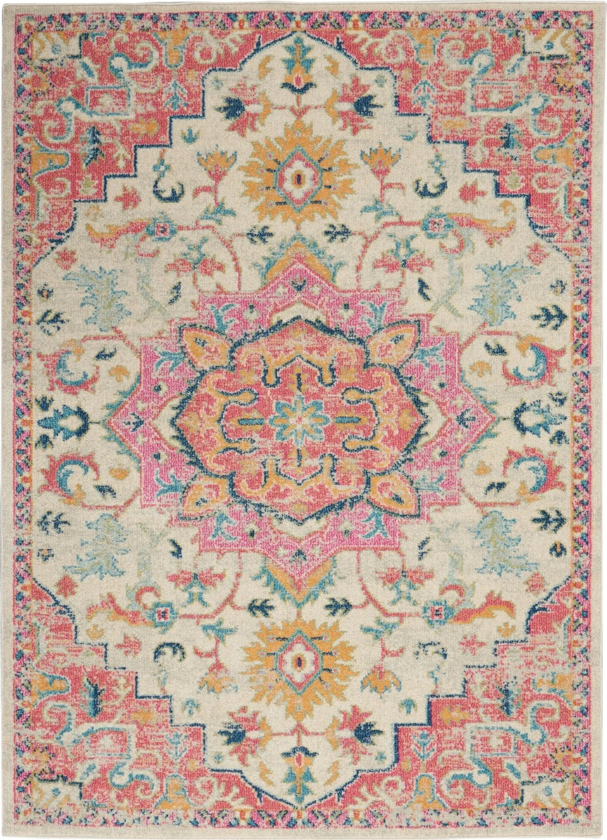 Passion PSN25 Ivory/Pink Rug - Rug & Home