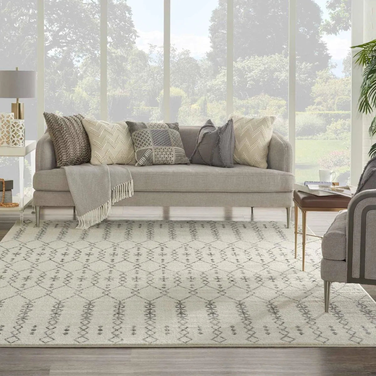 Passion PSN40 Ivory/Grey Rug - Rug & Home