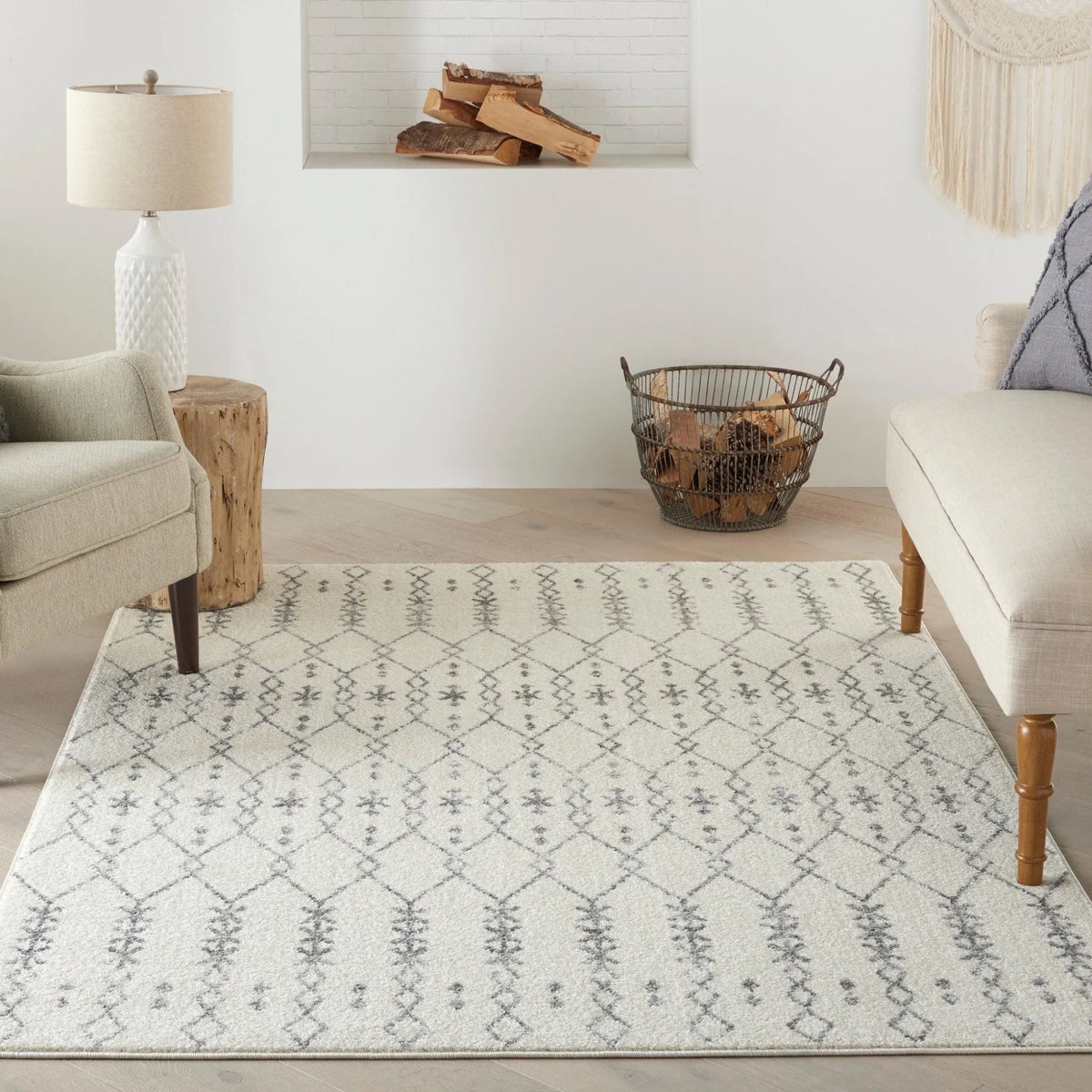 Passion PSN40 Ivory/Grey Rug - Rug & Home