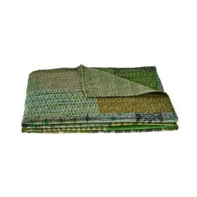 Peacock Kantha LR80156 Throw Blanket - Rug & Home