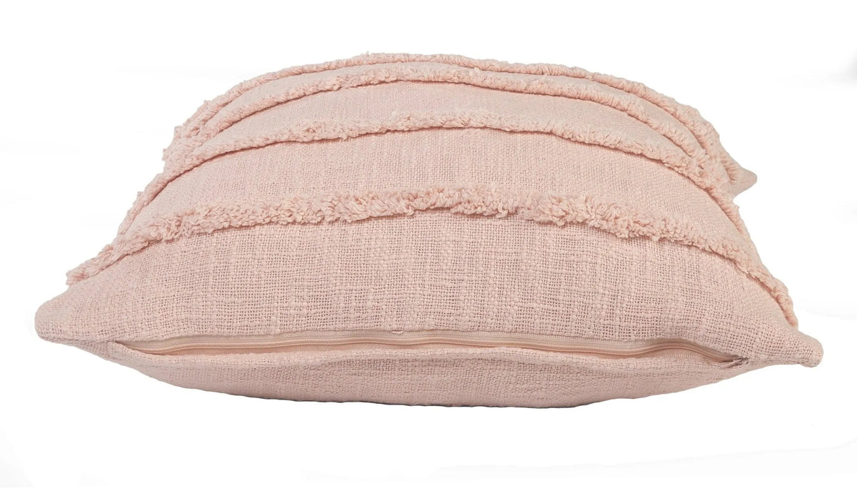 Pearl Blush Overtufted Solid LR07515 Throw Pillow - Rug & Home