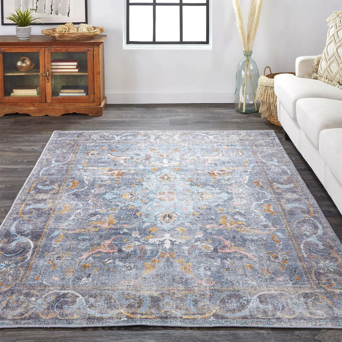 Percy 39Aff Blue Rug - Rug & Home