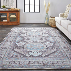 Percy 39Agf Gray/Blue Rug - Rug & Home