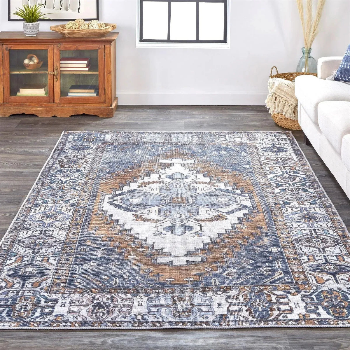 Percy 39Aif Blue/Brown Rug