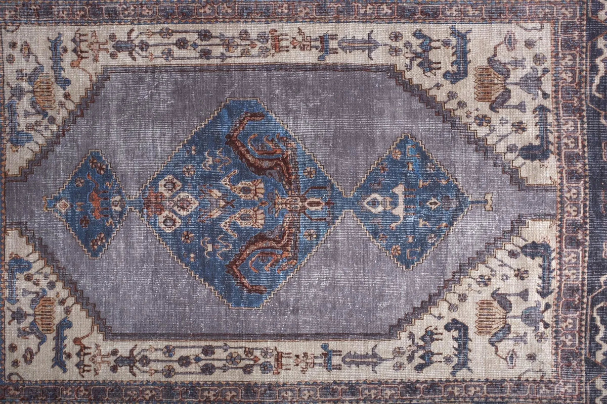 Percy 39Akf Blue/Brown Rug - Rug & Home