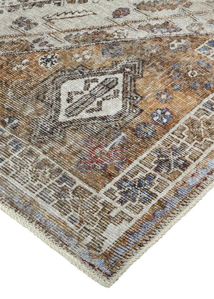 Percy 39Anf Rust/Blue Rug - Rug & Home