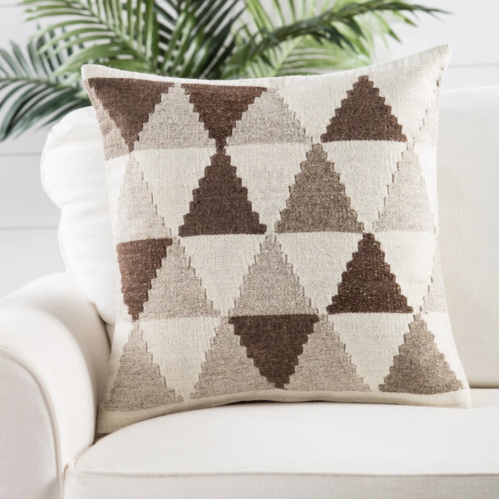 Peykan Pey07 Terzan Brown/Gray Pillow - Rug & Home