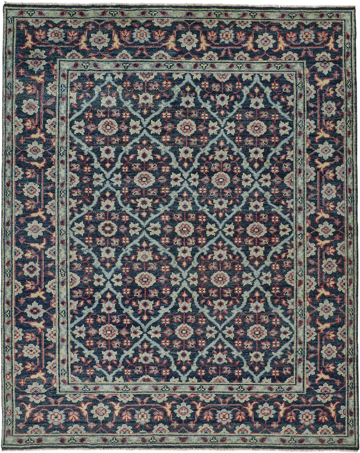 Piraj 6463F Teal/Red Rug - Rug & Home