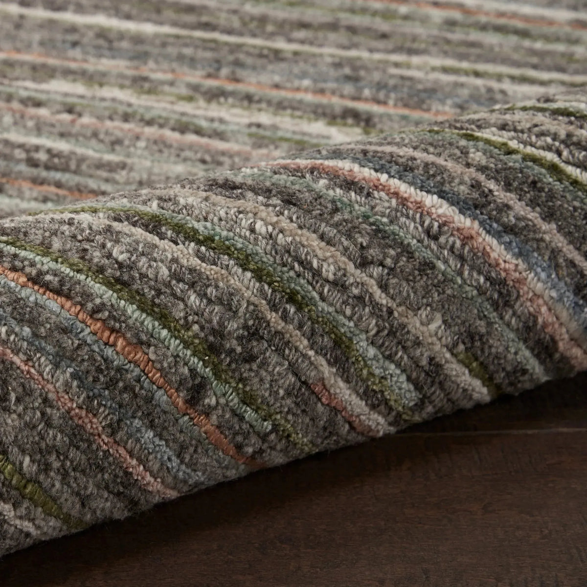 Plateau Pae01 Grey/Green Rug