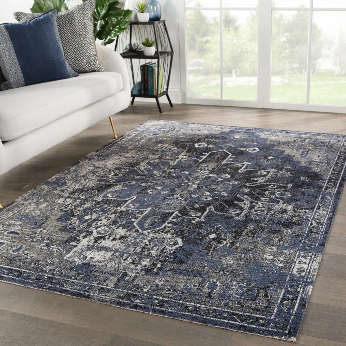 Polaris Pol09 Isolde Blue/Black Rug