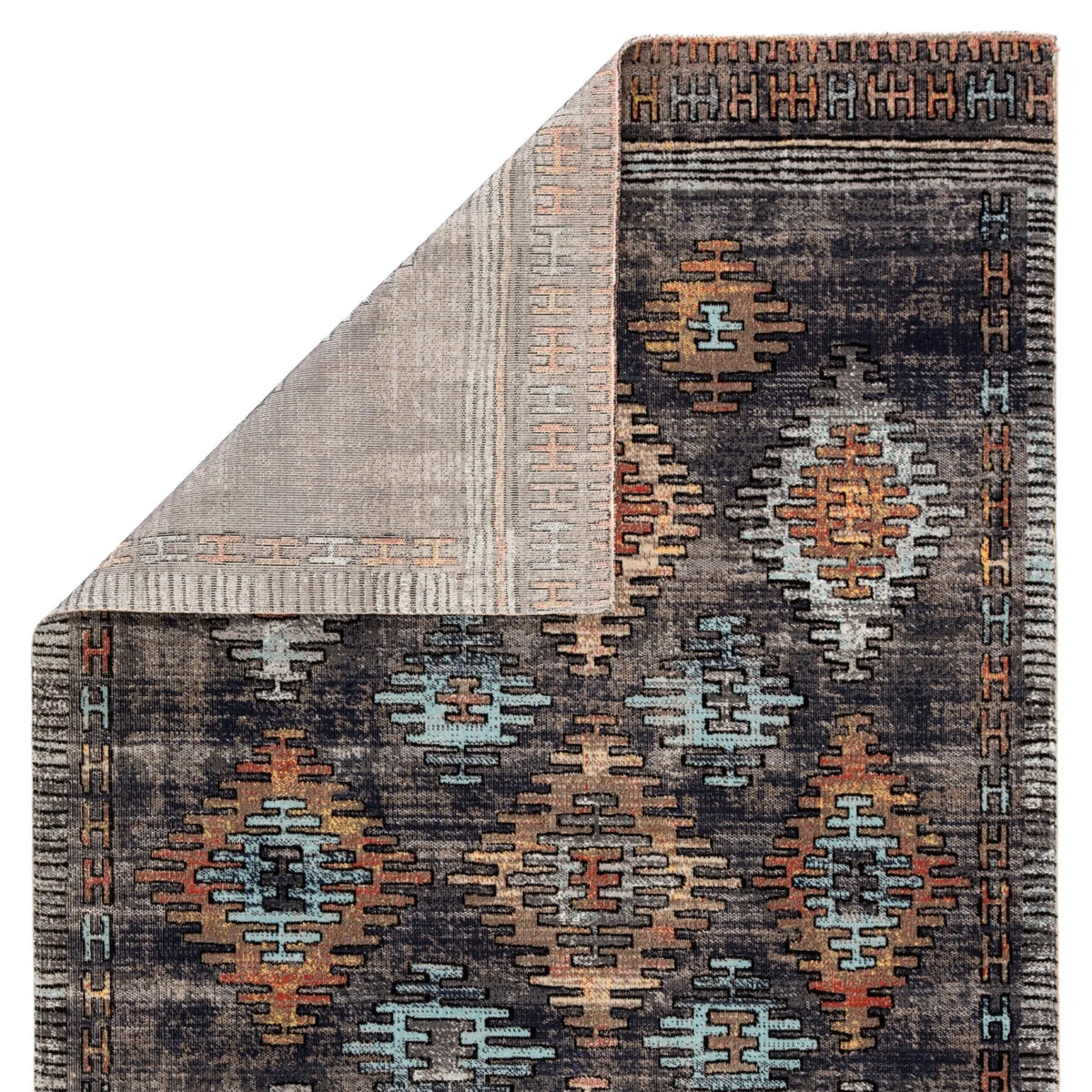 Polaris Pol18 Dez Blue/Orange Rug - Rug & Home