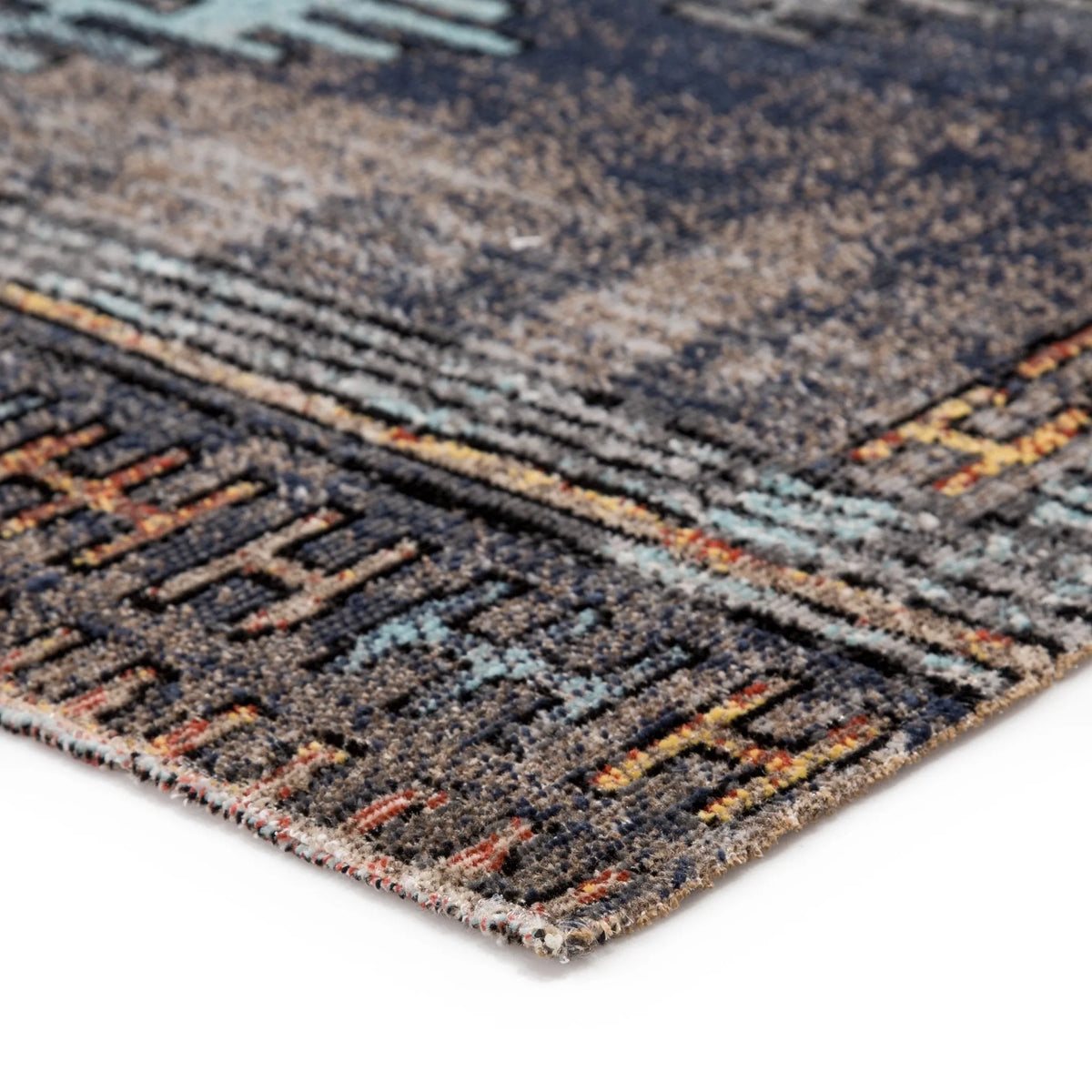 Polaris Pol18 Dez Blue/Orange Rug - Rug & Home