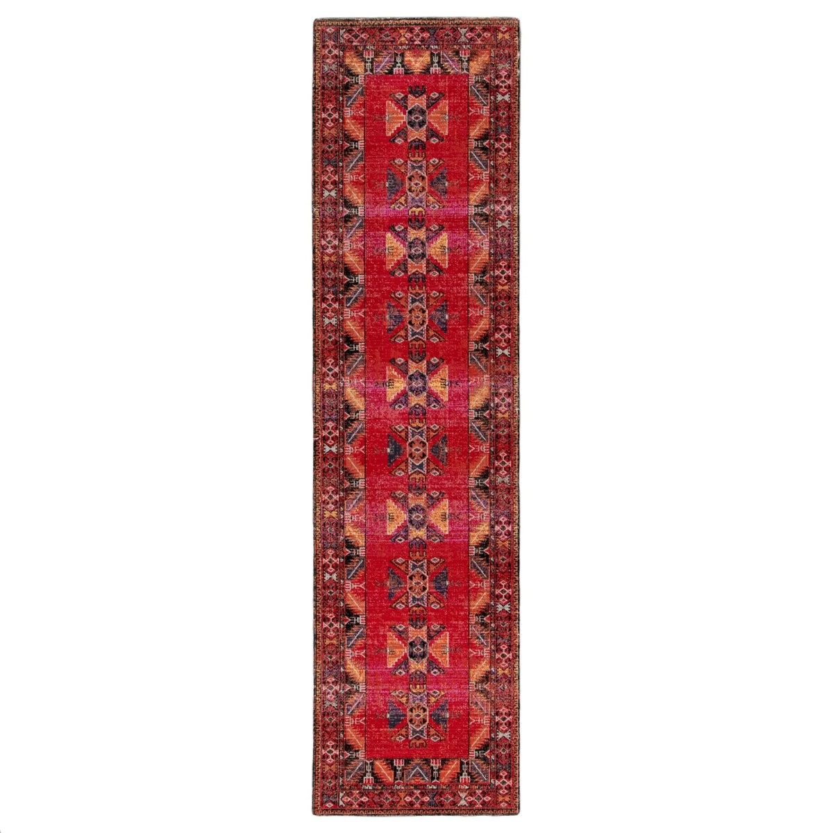 Polaris Pol19 Paloma Red/Black Rug - Rug & Home