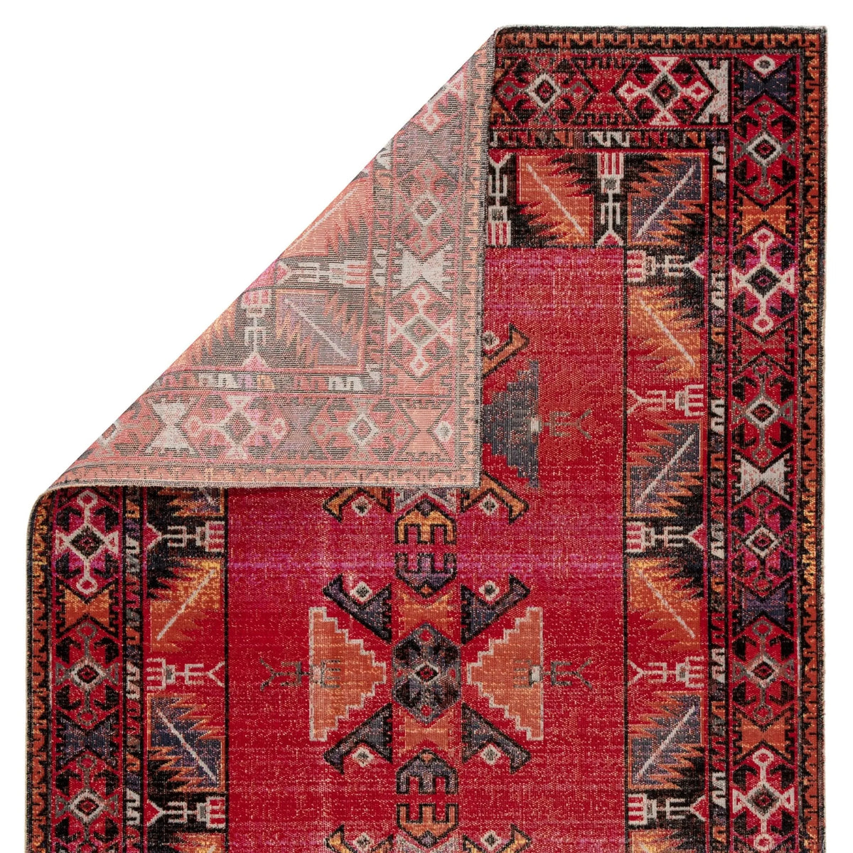 Polaris Pol19 Paloma Red/Black Rug - Rug & Home