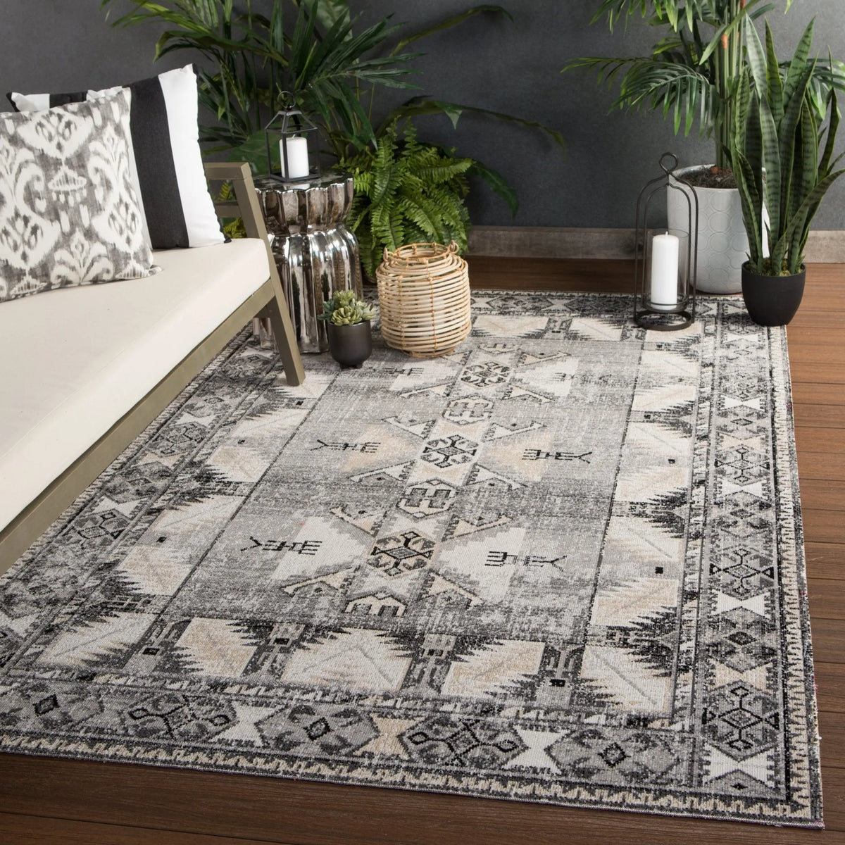 Polaris POL20 Paloma Gray/Beige Rug - Rug & Home