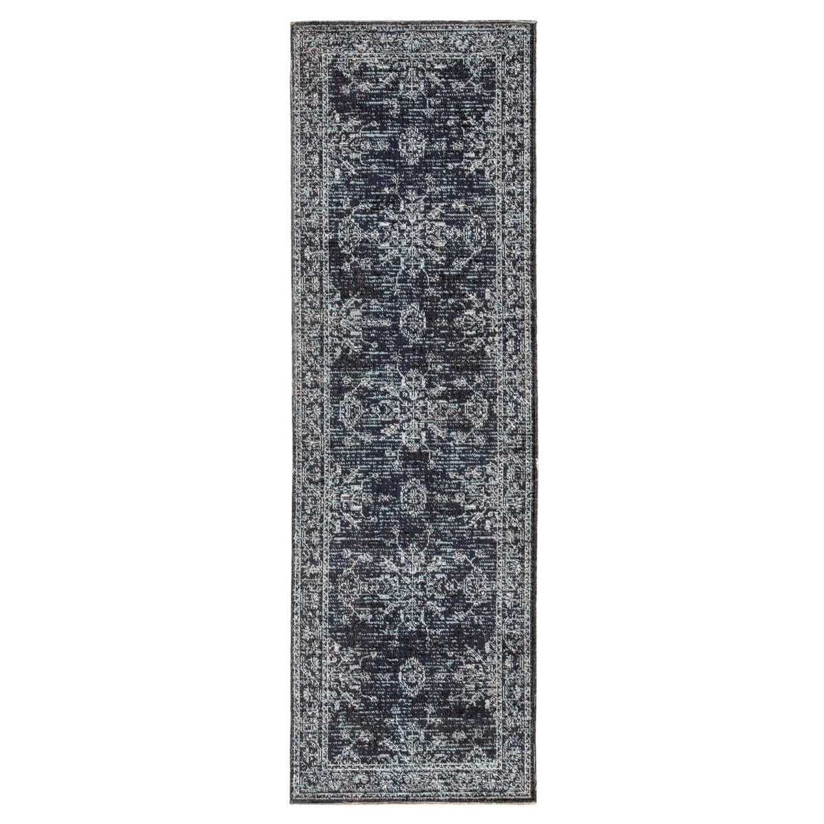 Polaris POL23 Fayer Blue/Black Rug - Rug & Home