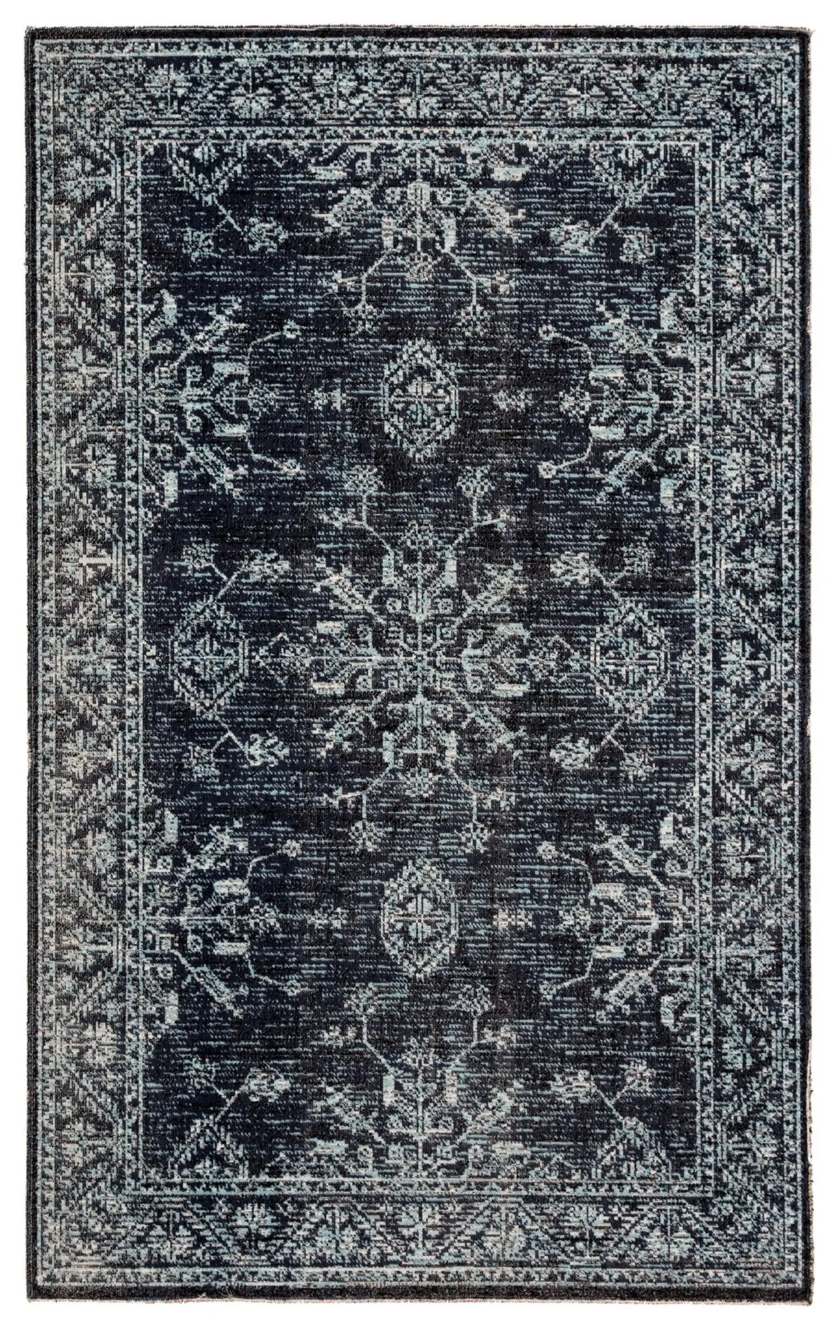 Polaris POL23 Fayer Blue/Black Rug - Rug & Home