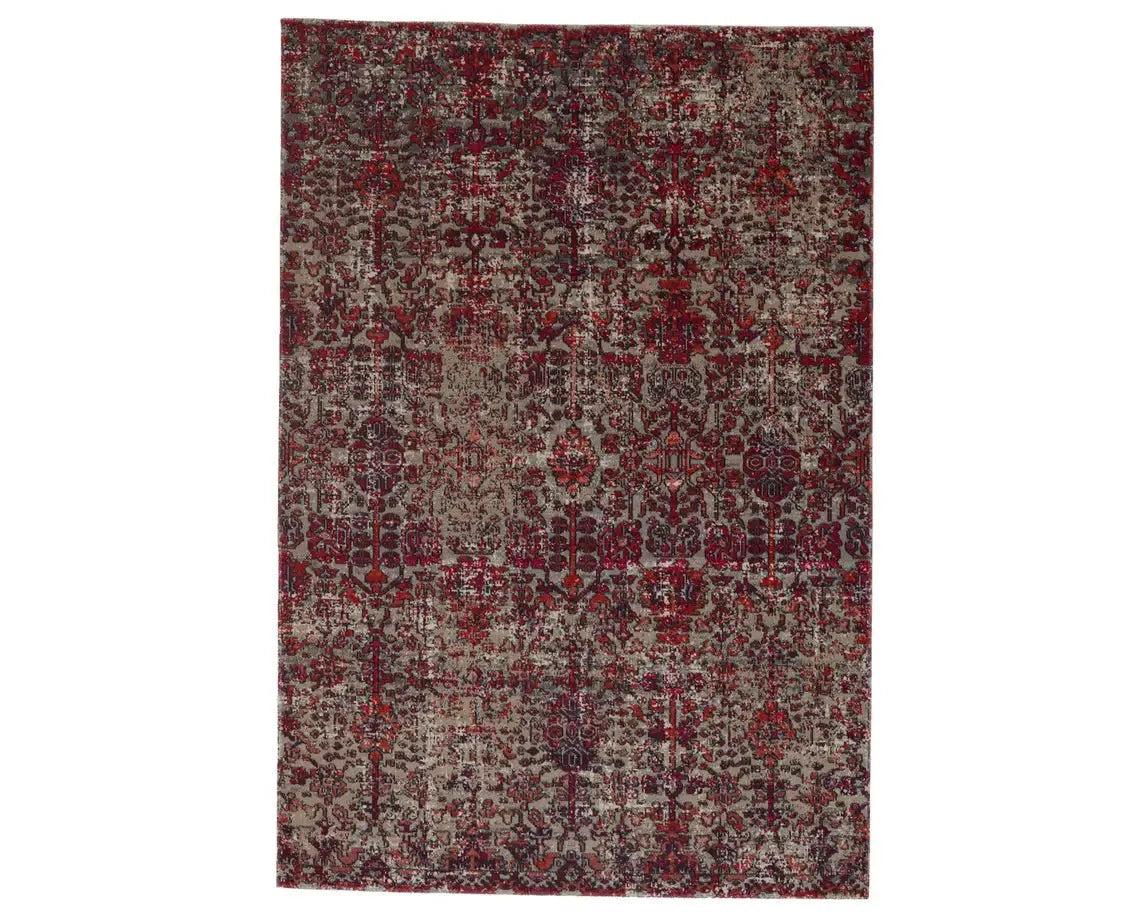 Polaris POL36 Vivid Red/Earthy Tones Rug - Rug & Home