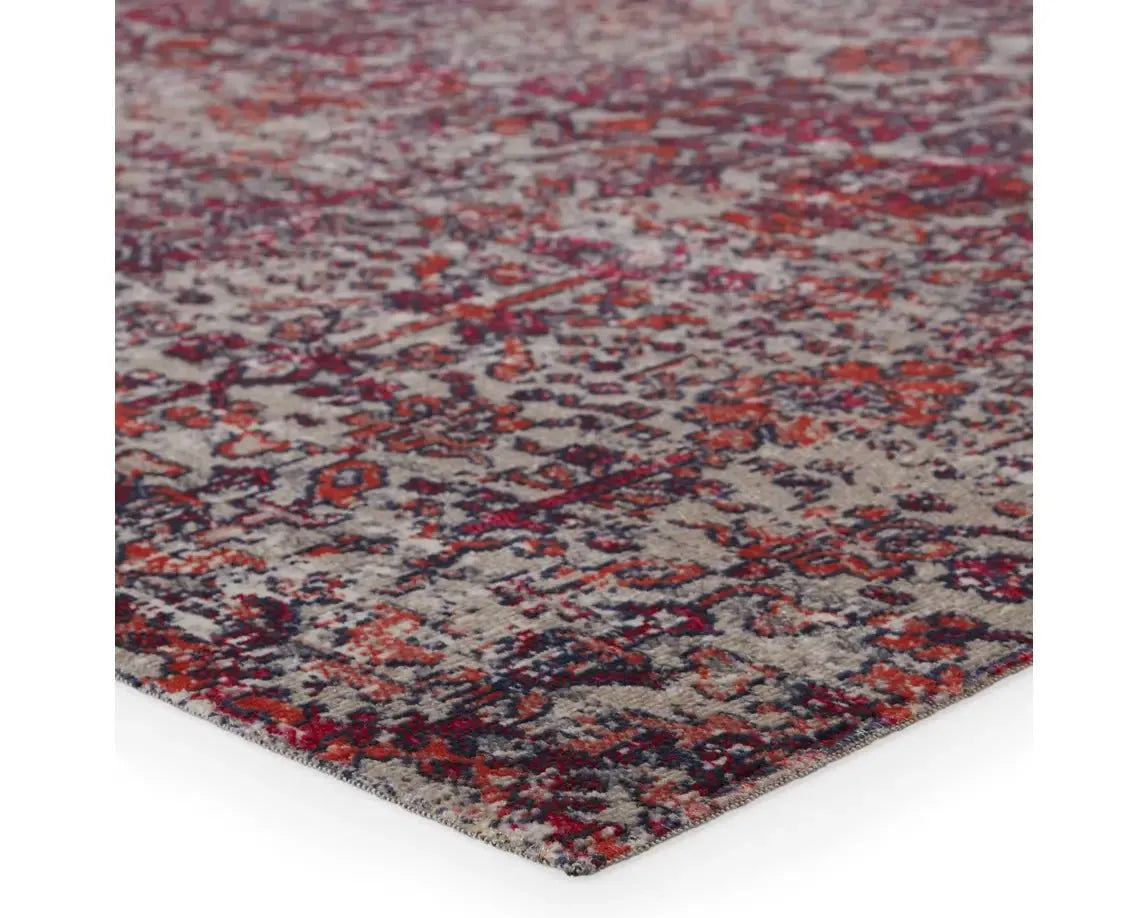 Polaris POL36 Vivid Red/Earthy Tones Rug - Rug & Home