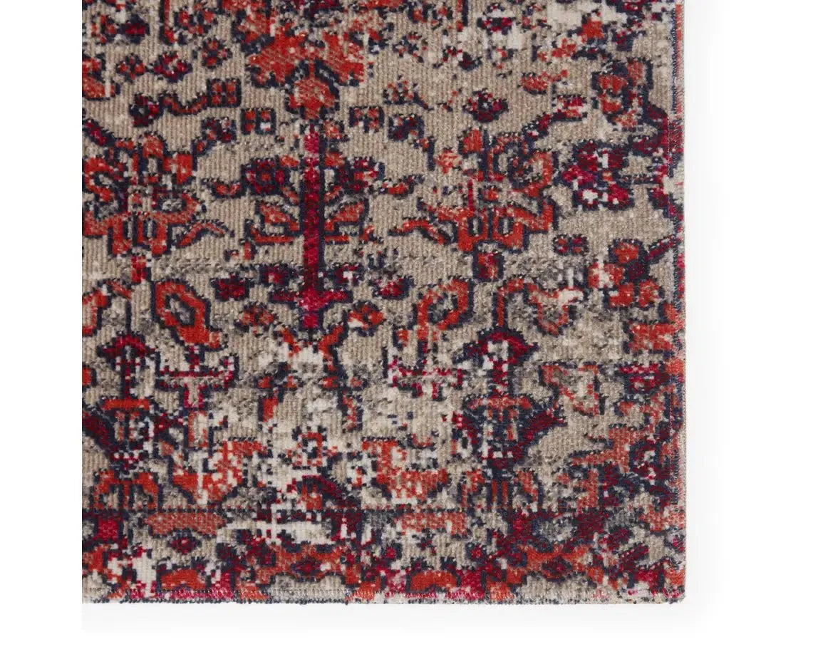 Polaris POL36 Vivid Red/Earthy Tones Rug - Rug & Home