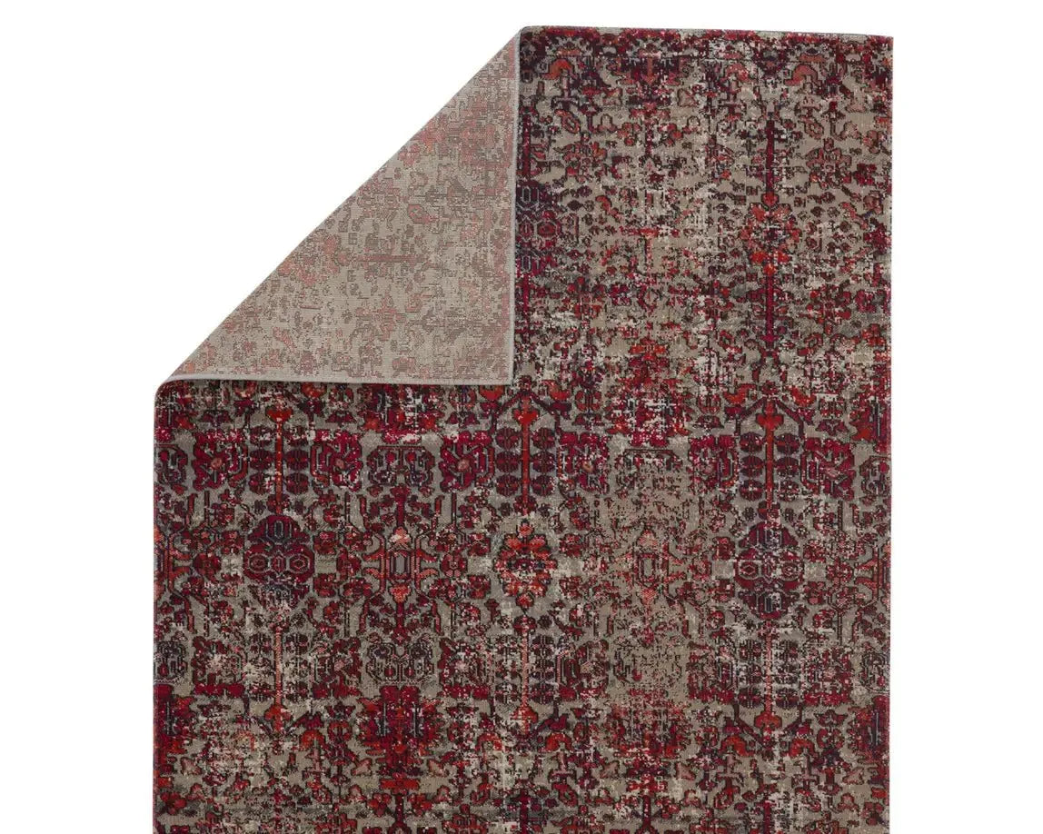 Polaris POL36 Vivid Red/Earthy Tones Rug - Rug & Home