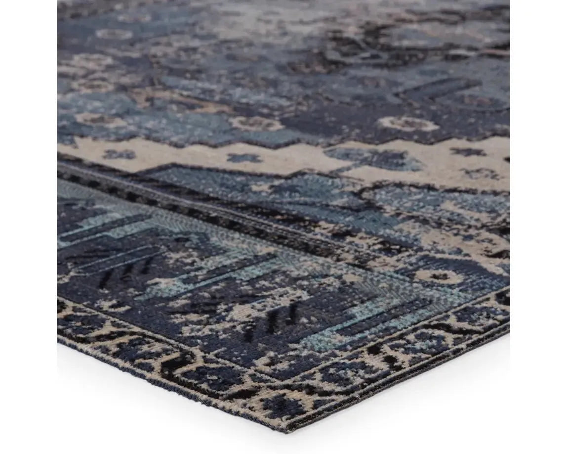 Polaris POL39 Grey/Blue Rug - Rug & Home