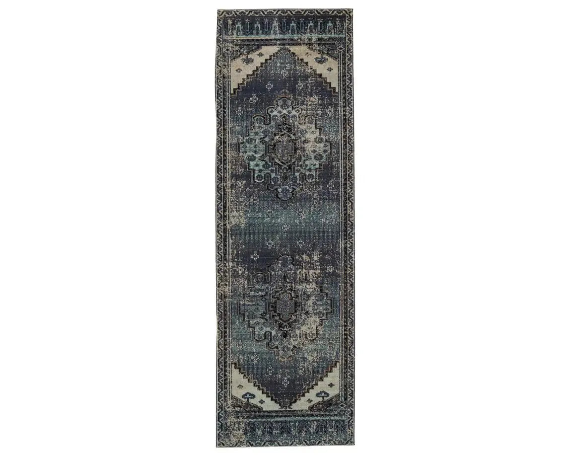 Polaris POL39 Grey/Blue Rug - Rug & Home