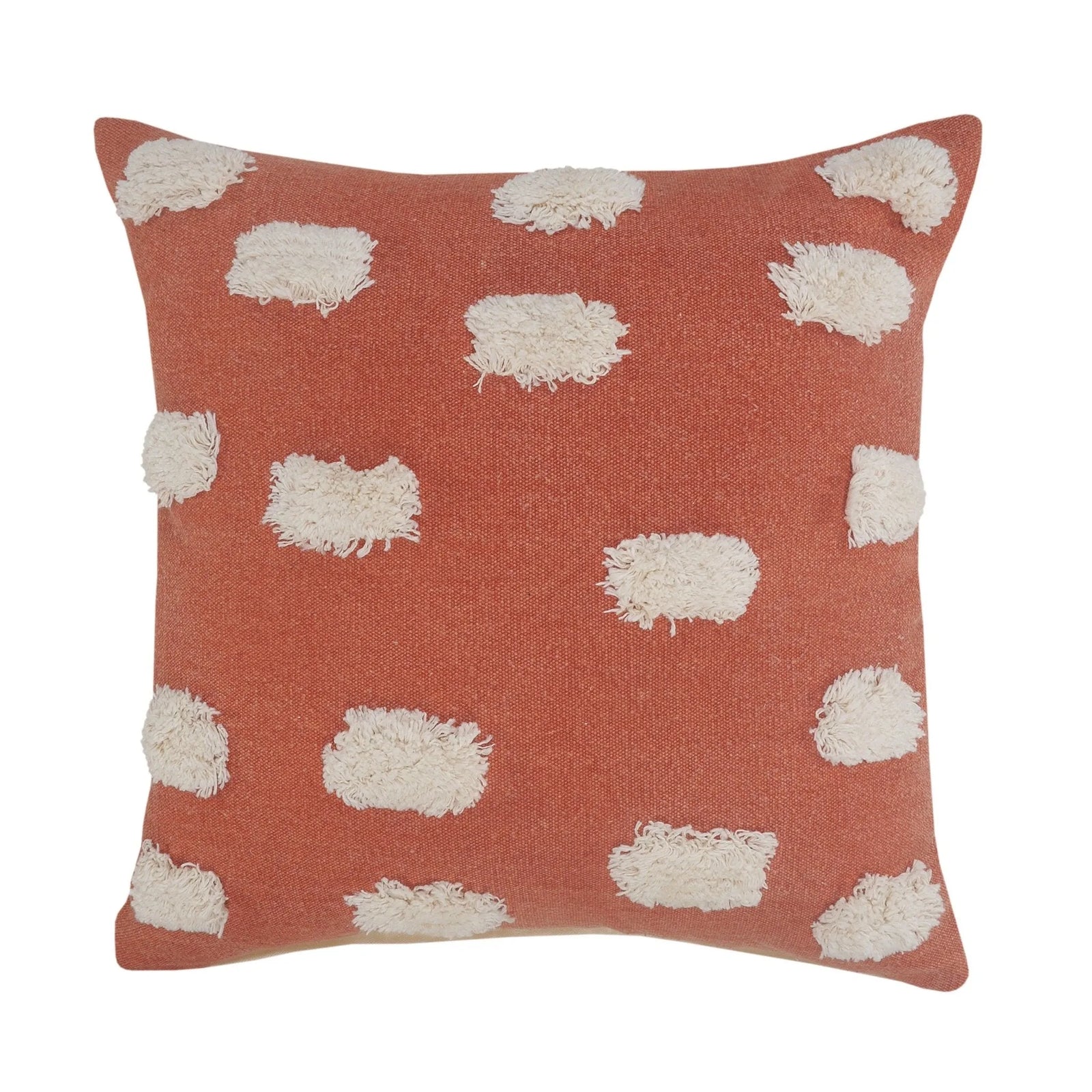 Pom Pom Palace Lr07654 Blood Orange/White Pillow - Rug & Home