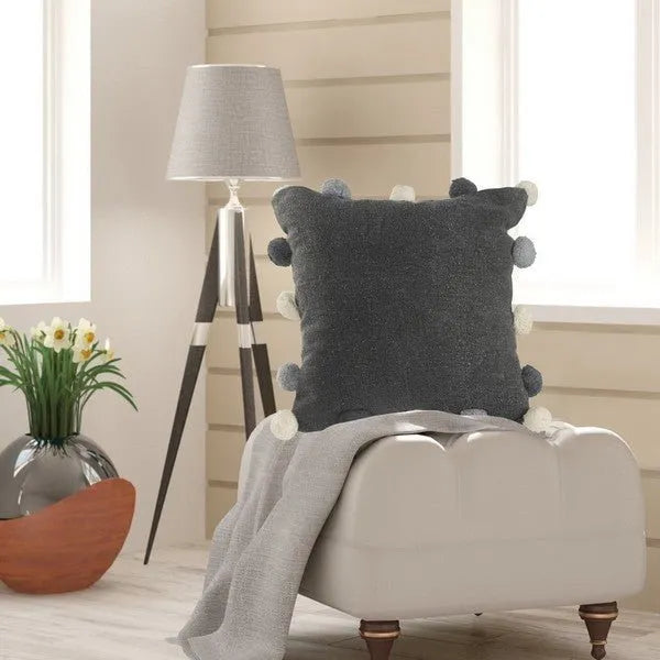 Pompadour 07438GRY Grey Pillow - Rug & Home