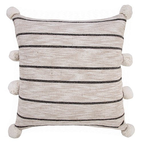 Pompadour 07794NBK Natural/Black Pillow - Rug & Home