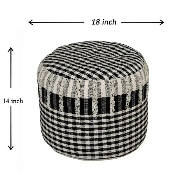Posh Checkered LR99721 Pouf