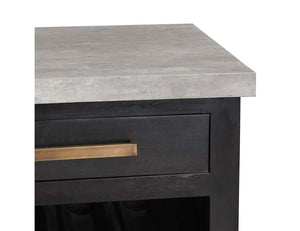 Prism Bar Cabinet Black/Gray - Rug & Home