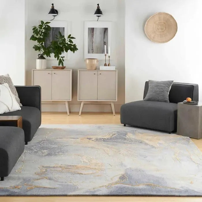 Prismatic PRS28 Grey/Gold Rug