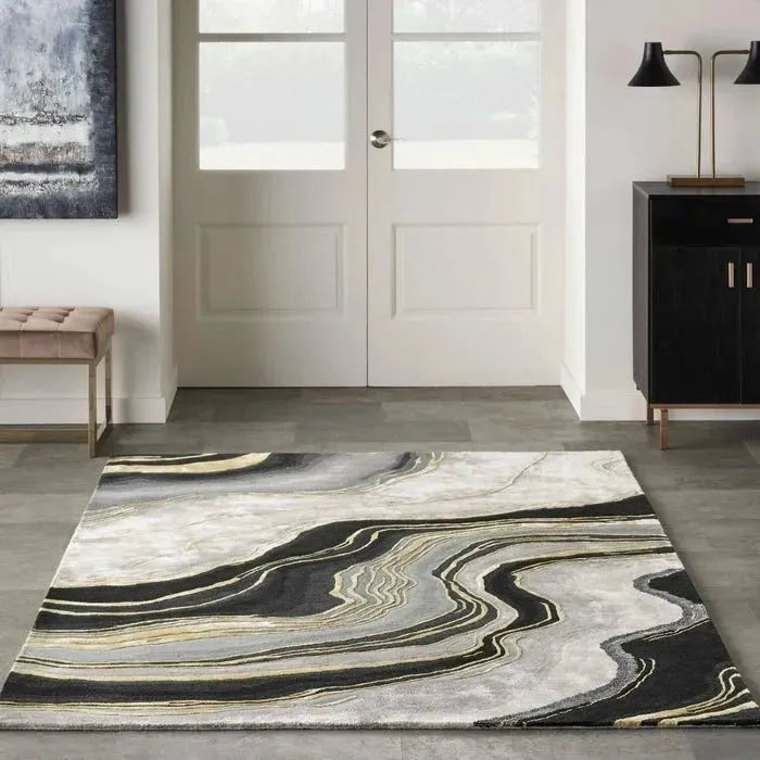 Prismatic PRS31 Charcoal Grey Rug