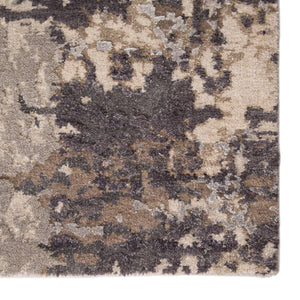 Project Error By Kavi PRE12 Neev Oyster Gray/Plum Kitten Rug - Rug & Home
