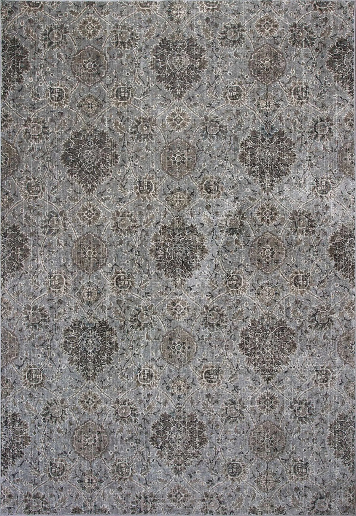 Provence 8605 Allover Kashan Silver Rug - Rug & Home