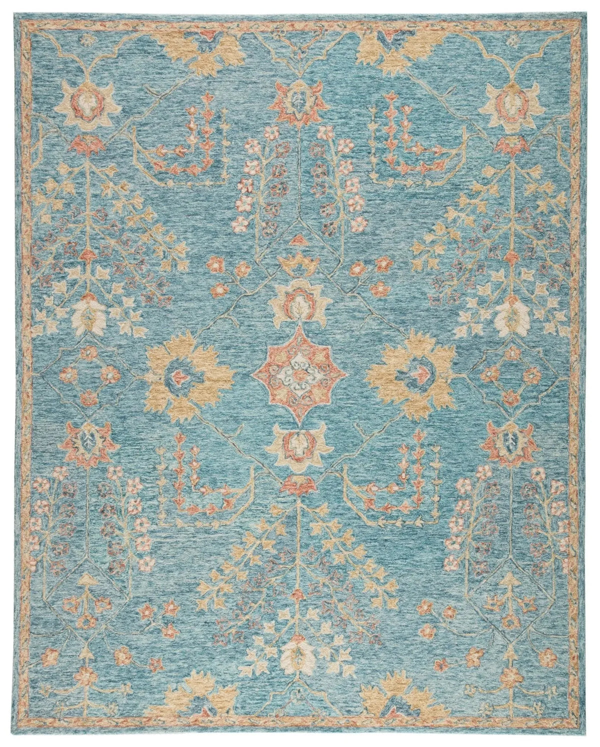 Province Pro02 Juniper Teal/Orange Rug