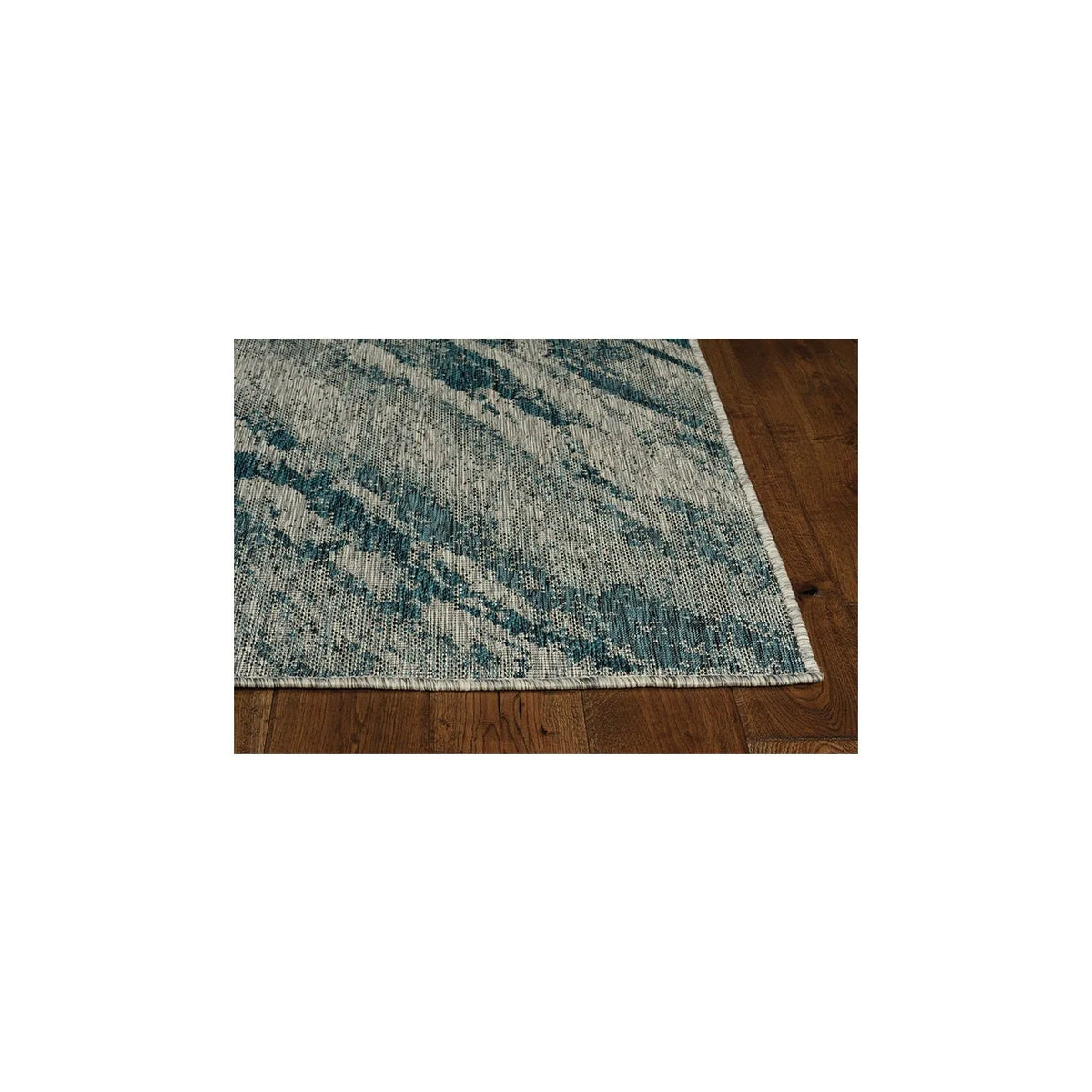 Provo 5765 Strokes Grey/Teal Rug - Rug & Home