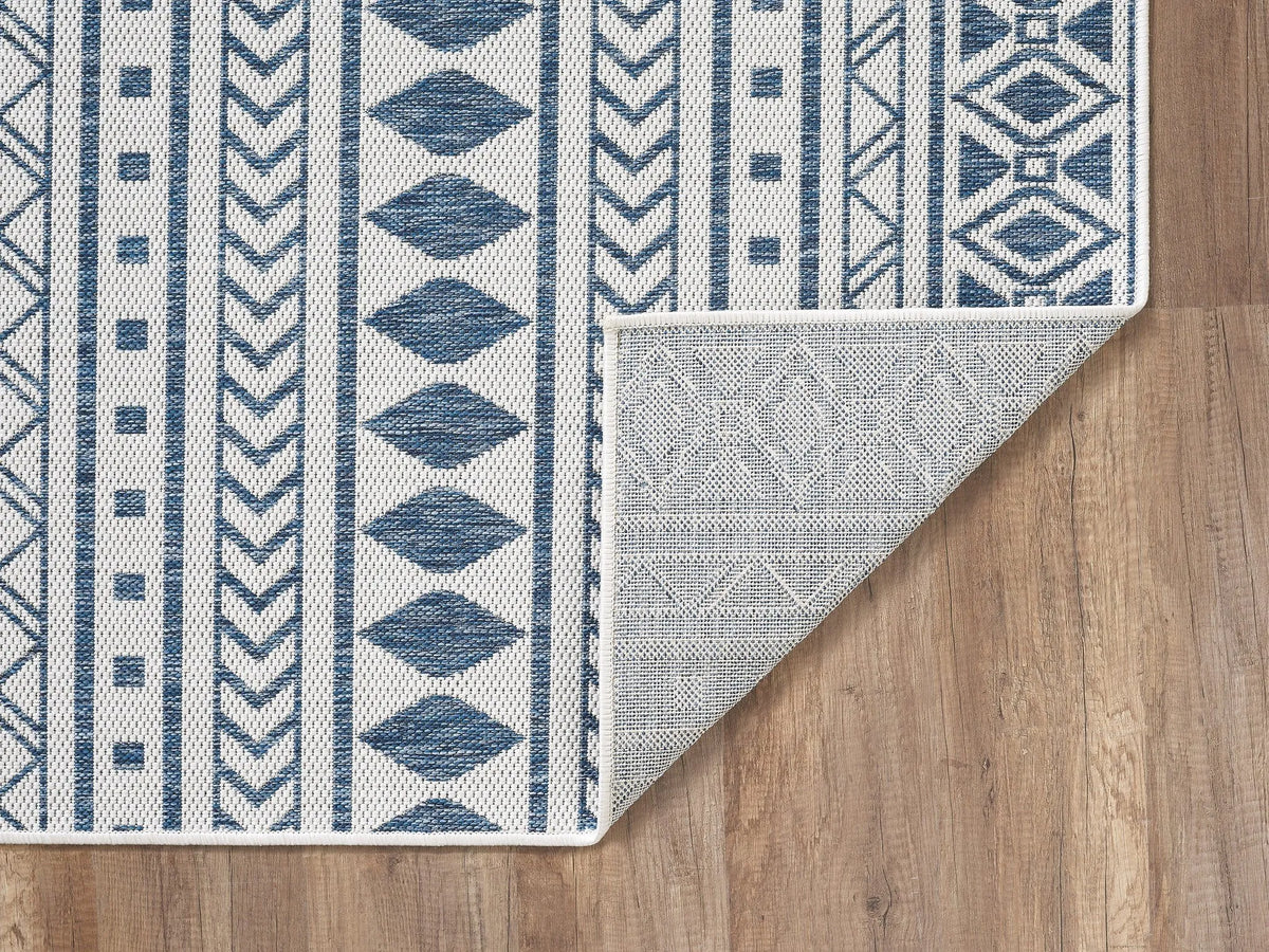 Provo 5776 Natura Ivory/Blue Rugs - Rug & Home