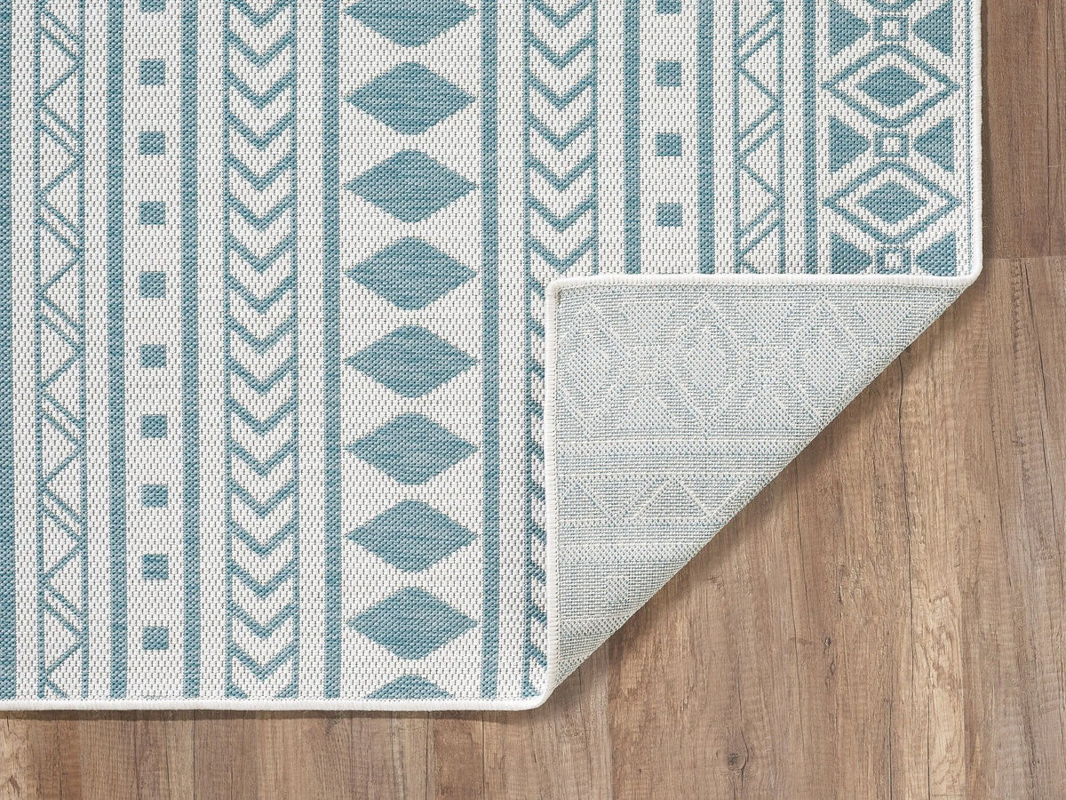 Provo 5777 Natura Ivory/Aqua Rugs - Rug & Home