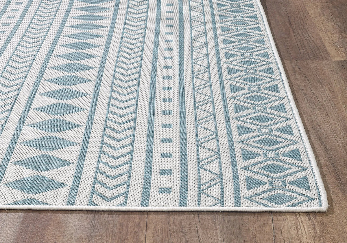 Provo 5777 Natura Ivory/Aqua Rugs - Rug & Home