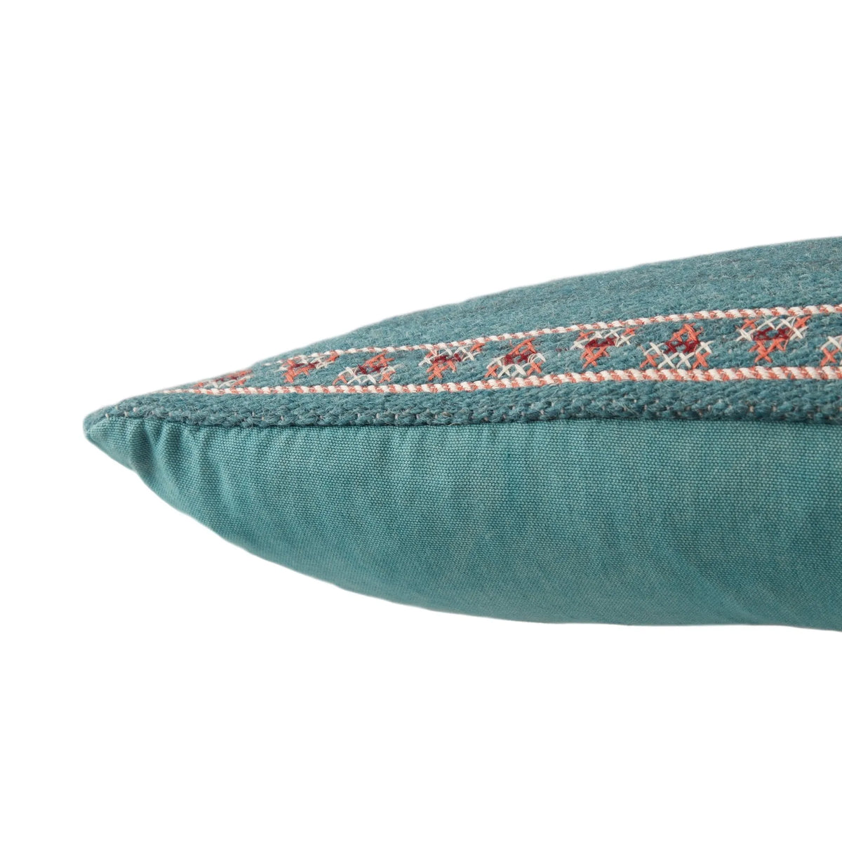 Puebla Pub10 Zaida Teal/Terracotta Pillow - Rug & Home