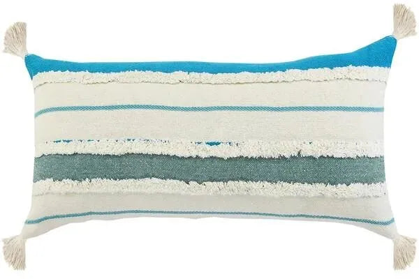 Quarry Lr07694 Blue/White Pillow