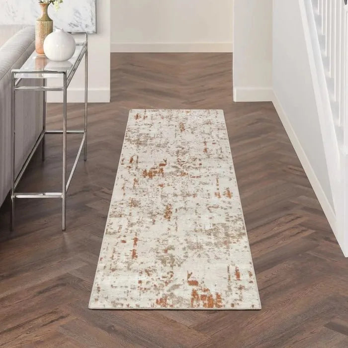 Quarry QUA01 Ivory/Rust Rug - Rug & Home