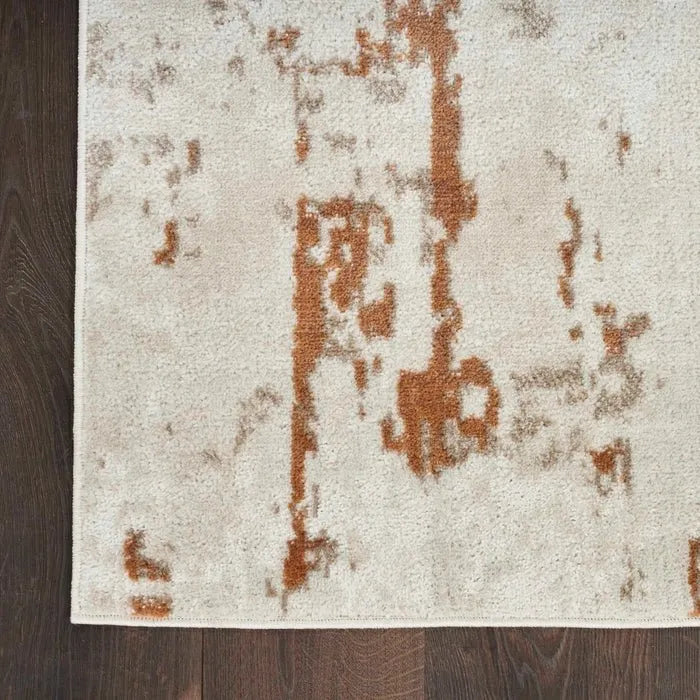 Quarry QUA01 Ivory/Rust Rug - Rug & Home